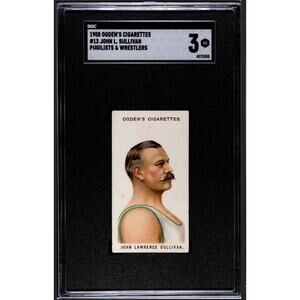 RARE 1908 Ogden's Cigarettes John L. Sullivan SGC 3 Boxing Boxer Pugilists